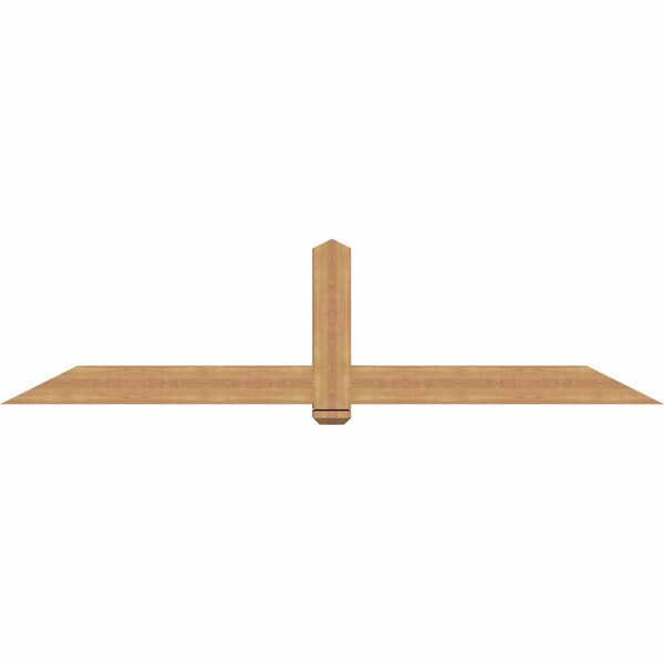 Ekena Millwork Eugene Smooth Timber Gable Bracket, Western Red Cedar, 96"W x 24"H x 5 1/2"D x 5 1/2"F, 6/12 Pitch GBW096X24X0606EUG00SWR - main